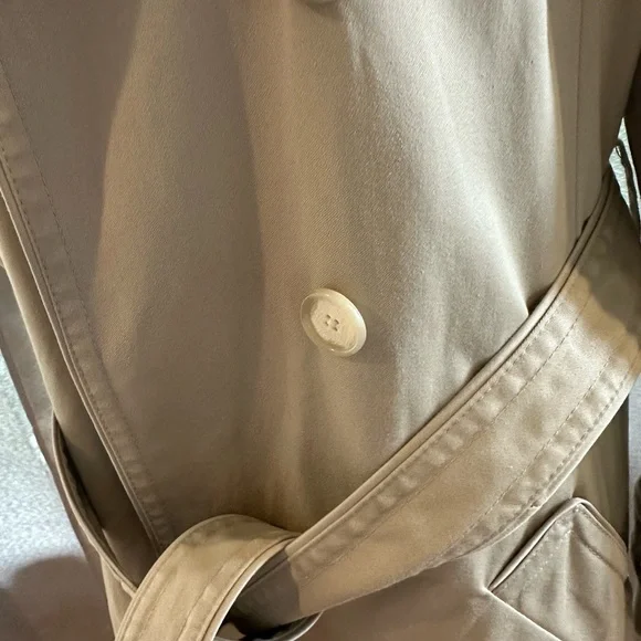 Coach Beige Double-Breasted Trench Coat - Picture 7 of 16